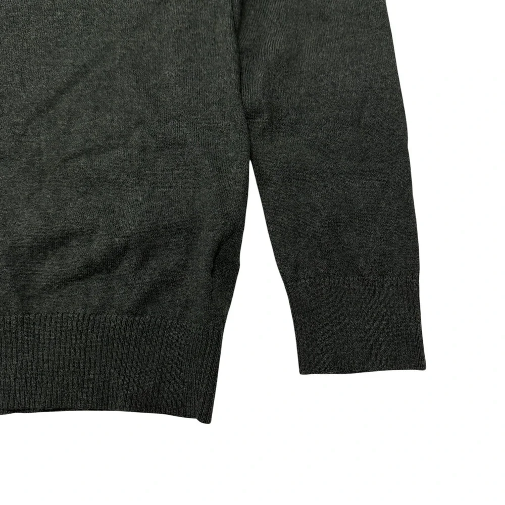 Banana Republic Sweater Mens Large Extra Fine Merino‎ Wool V-Neck Moss Green